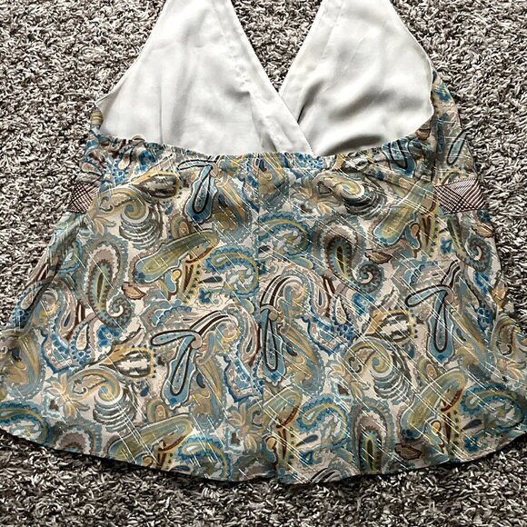 Lane Bryant Top Woman 18 Halter Paisley Baby Doll Fairy Flowy Festival Y2K‎ Look - Picture 7 of 12